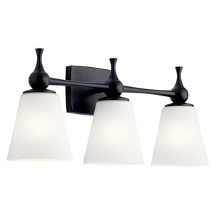 Kichler - 55092BK - Three Light Bath - Cosabella - Black