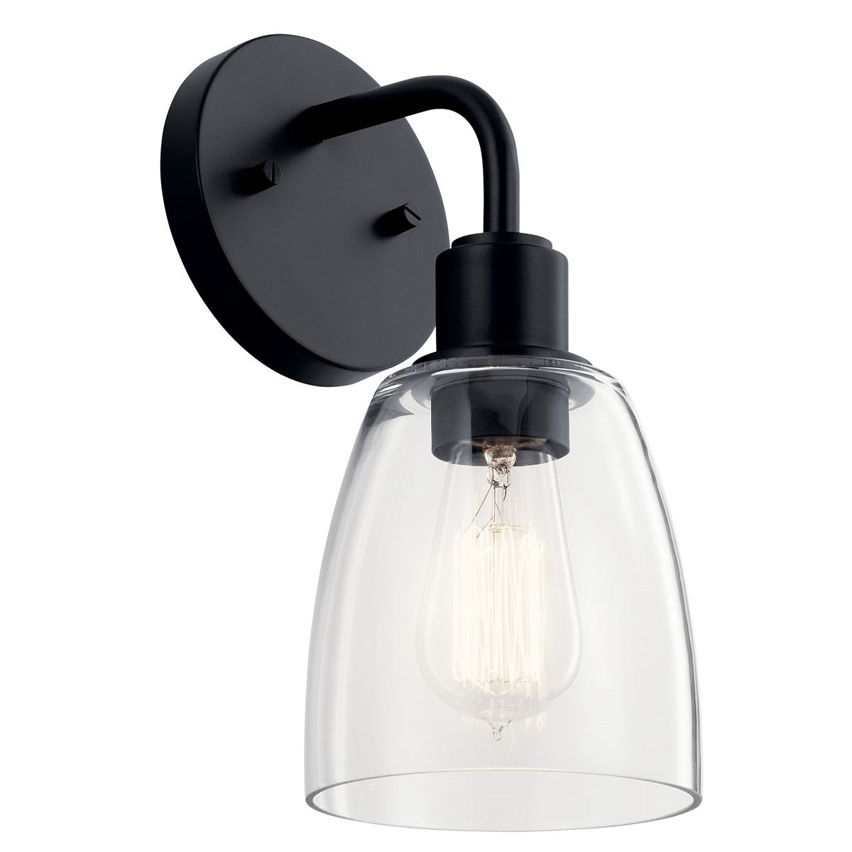 Kichler - 55100BK - One Light Wall Sconce - Meller - Black