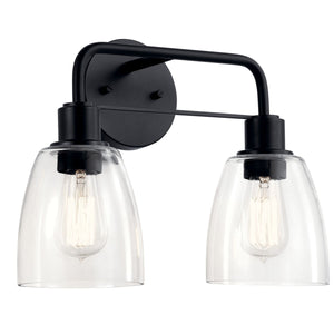 Kichler - 55101BK - Two Light Bath - Meller - Black