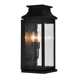 CWI Lighting - 0418W7L-2 - Two Light Outdoor Wall Lantern - Milford - Black