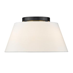 Golden - 3189-FM BLK-MWS - Three Light Flush Mount - Penn - Matte Black