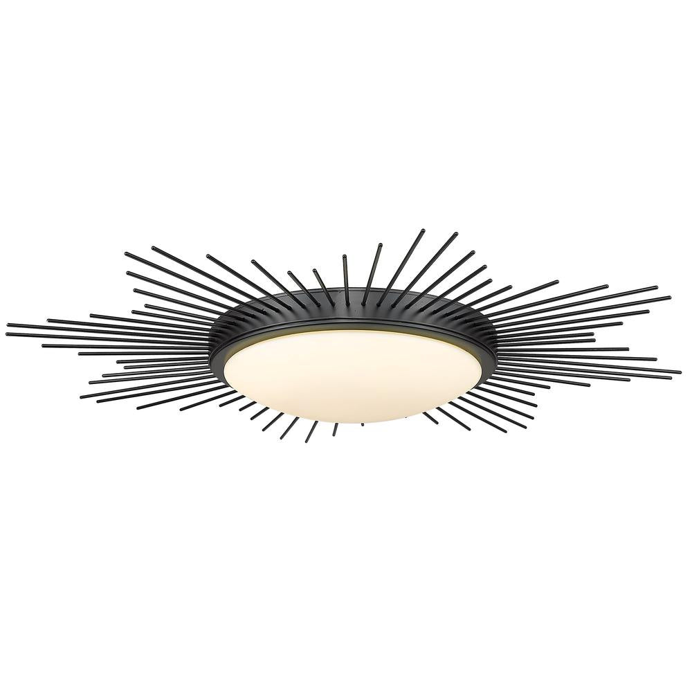 Golden - 9126-FM24 BLK-OP - LED Flush Mount - Kieran - Matte Black