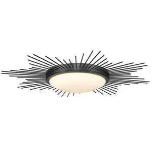 Golden - 9126-FM24 BLK-OP - LED Flush Mount - Kieran - Matte Black