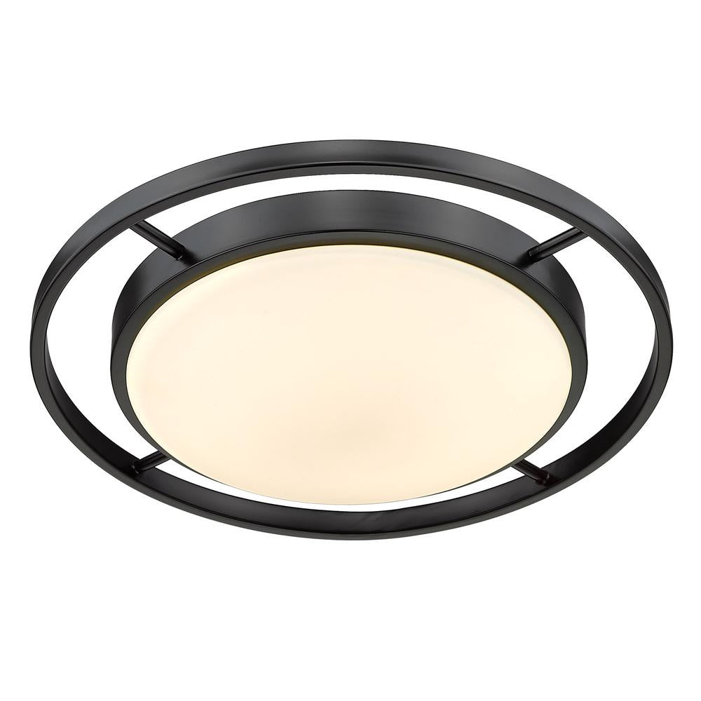 Golden - 9130-FM17 BLK-OP - LED Flush Mount - Astra - Matte Black