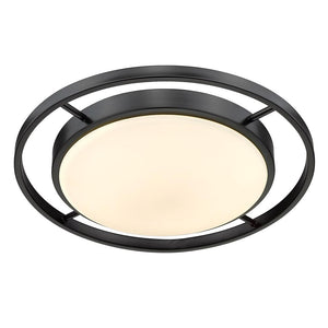 Golden - 9130-FM17 BLK-OP - LED Flush Mount - Astra - Matte Black