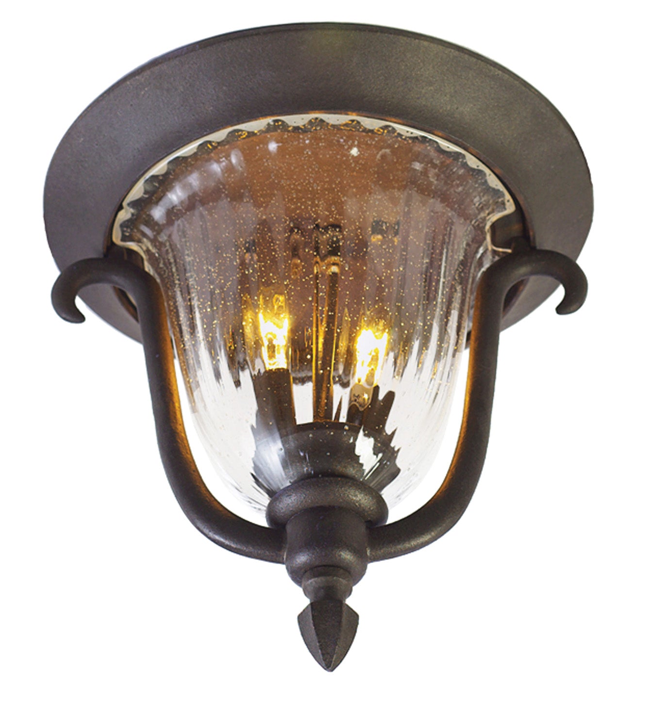 Kalco - 9017MB - Two Light Outdoor Flush Mount - Santa Barbara - Textured Matte Black