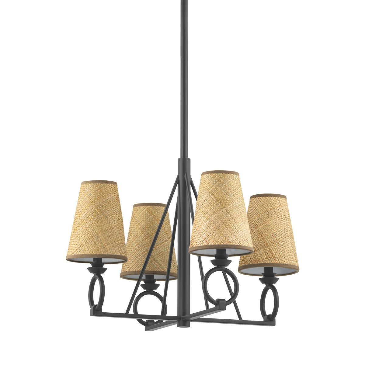 Hudson Valley - 1724-AI - Four Light Chandelier - Pendelton - Aged Iron