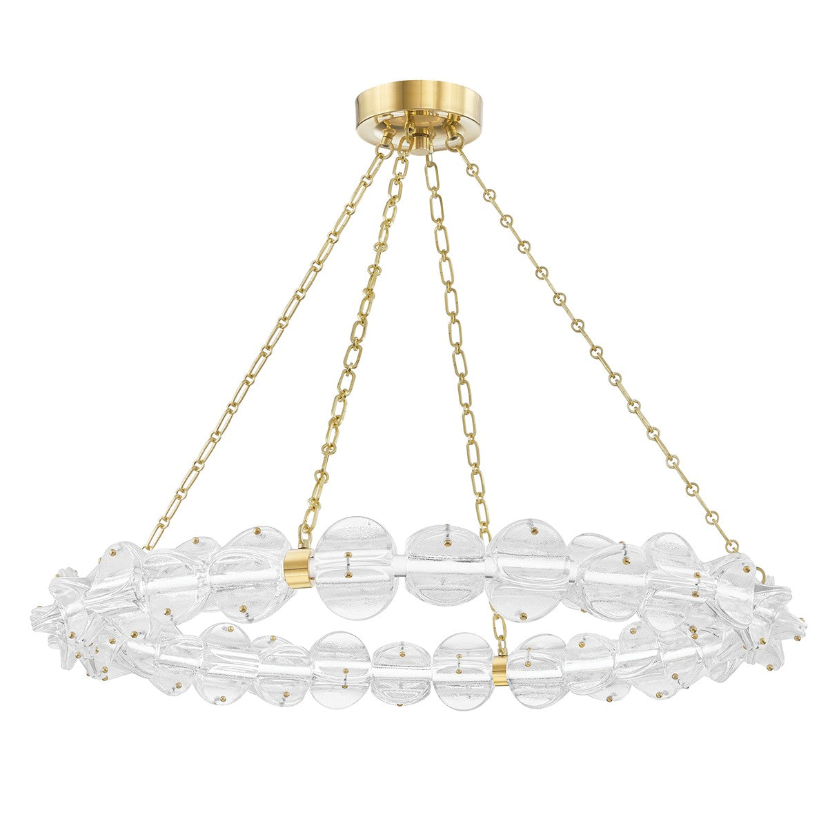 Hudson Valley - 1938-AGB - LED Chandelier - Lindley - Aged Brass