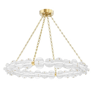 Hudson Valley - 1938-AGB - LED Chandelier - Lindley - Aged Brass