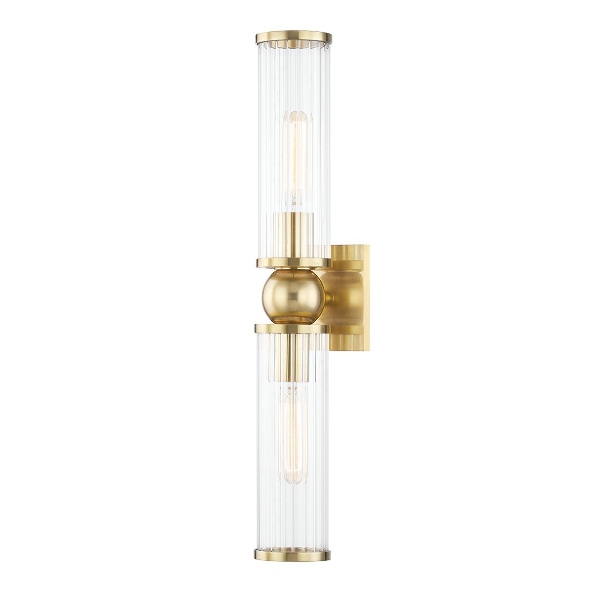 Hudson Valley - 5272-AGB - Two Light Wall Sconce - Malone - Aged Brass