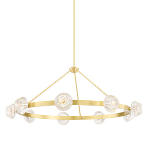 Hudson Valley - 6150-AGB - Nine Light Chandelier - Barclay - Aged Brass