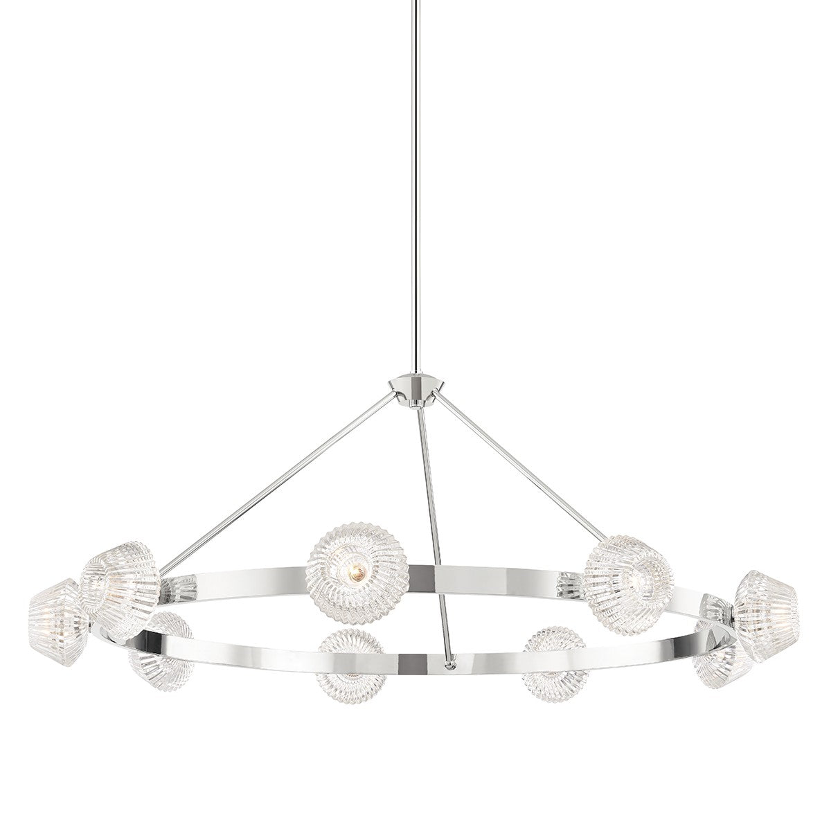 Hudson Valley - 6150-PN - Nine Light Chandelier - Barclay - Polished Nickel