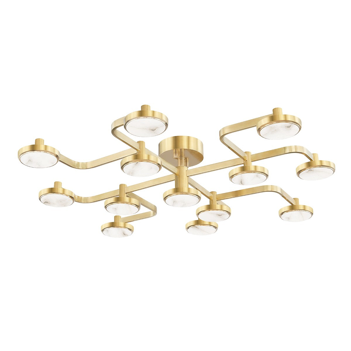 Hudson Valley - 6343-AGB - LED Chandelier - Meander - Aged Brass