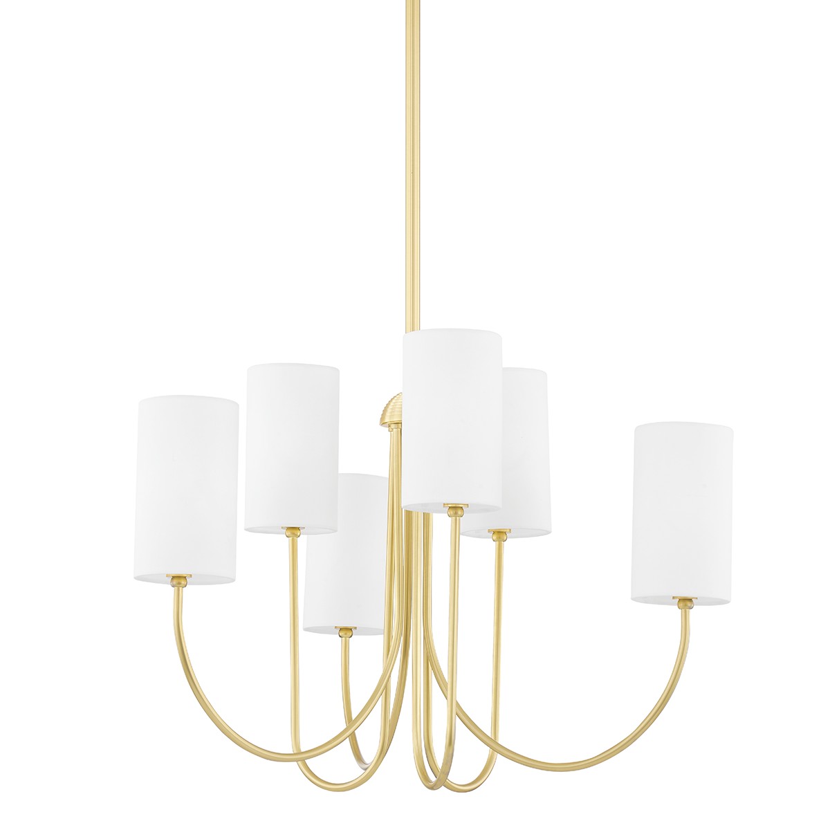 Hudson Valley - 6828-AGB - Six Light Chandelier - Harlem - Aged Brass