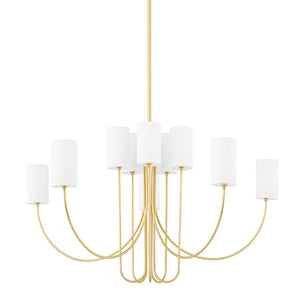 Hudson Valley - 6848-AGB - Ten Light Chandelier - Harlem - Aged Brass