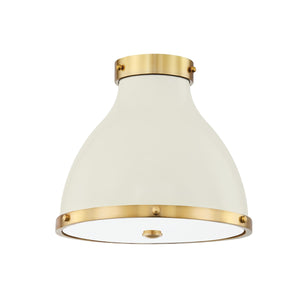 Hudson Valley - MDS360-AGB/OW - Two Light Flush Mount - Painted No. 3 - Aged Brass/Off White