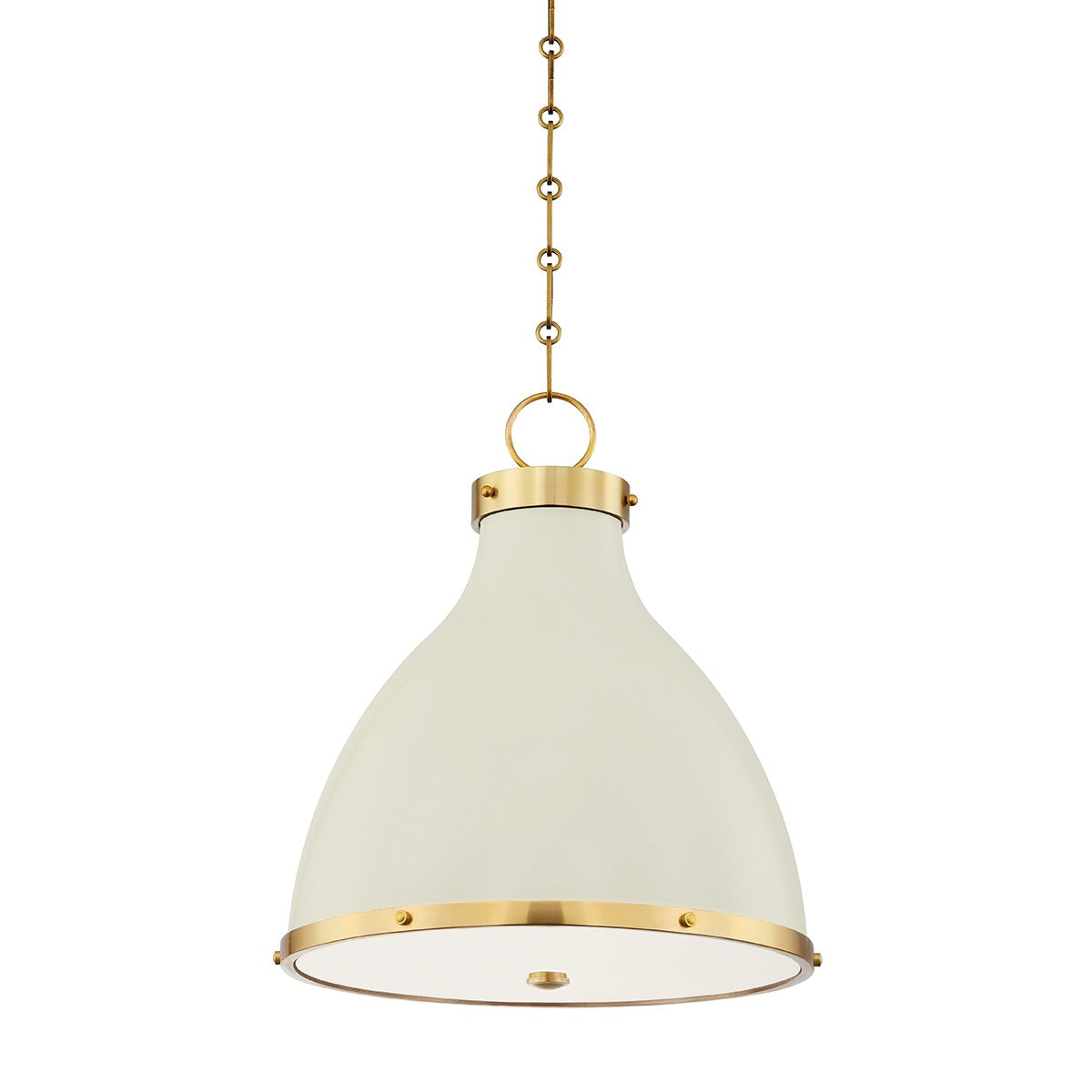 Hudson Valley - MDS361-AGB/OW - Two Light Pendant - Painted No. 3 - Aged Brass/Off White