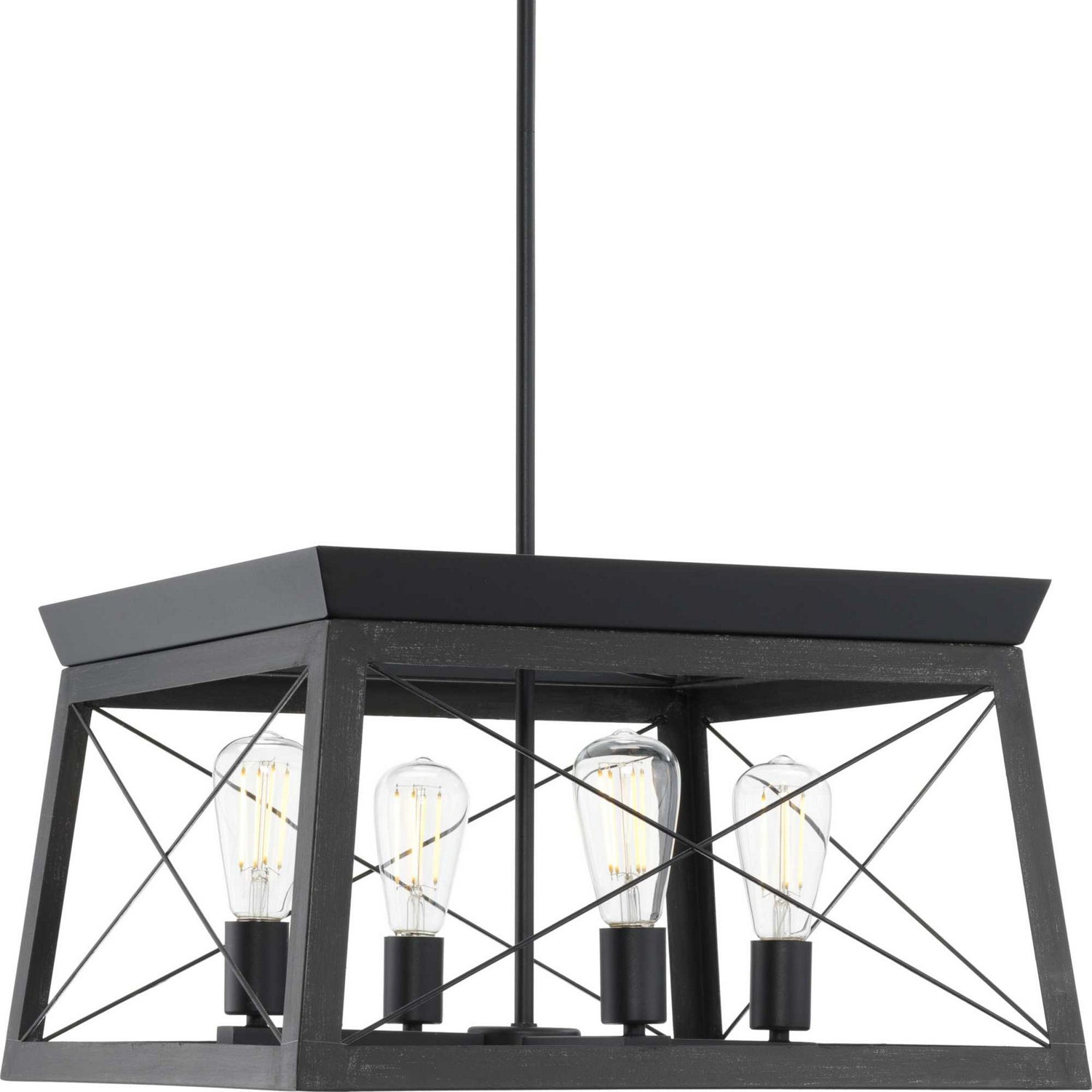 Progress Lighting - P400047-031 - Four Light Chandelier - Briarwood - Textured Black