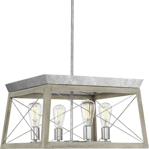 Progress Lighting - P400047-141 - Four Light Chandelier - Briarwood - Galvanized Finish