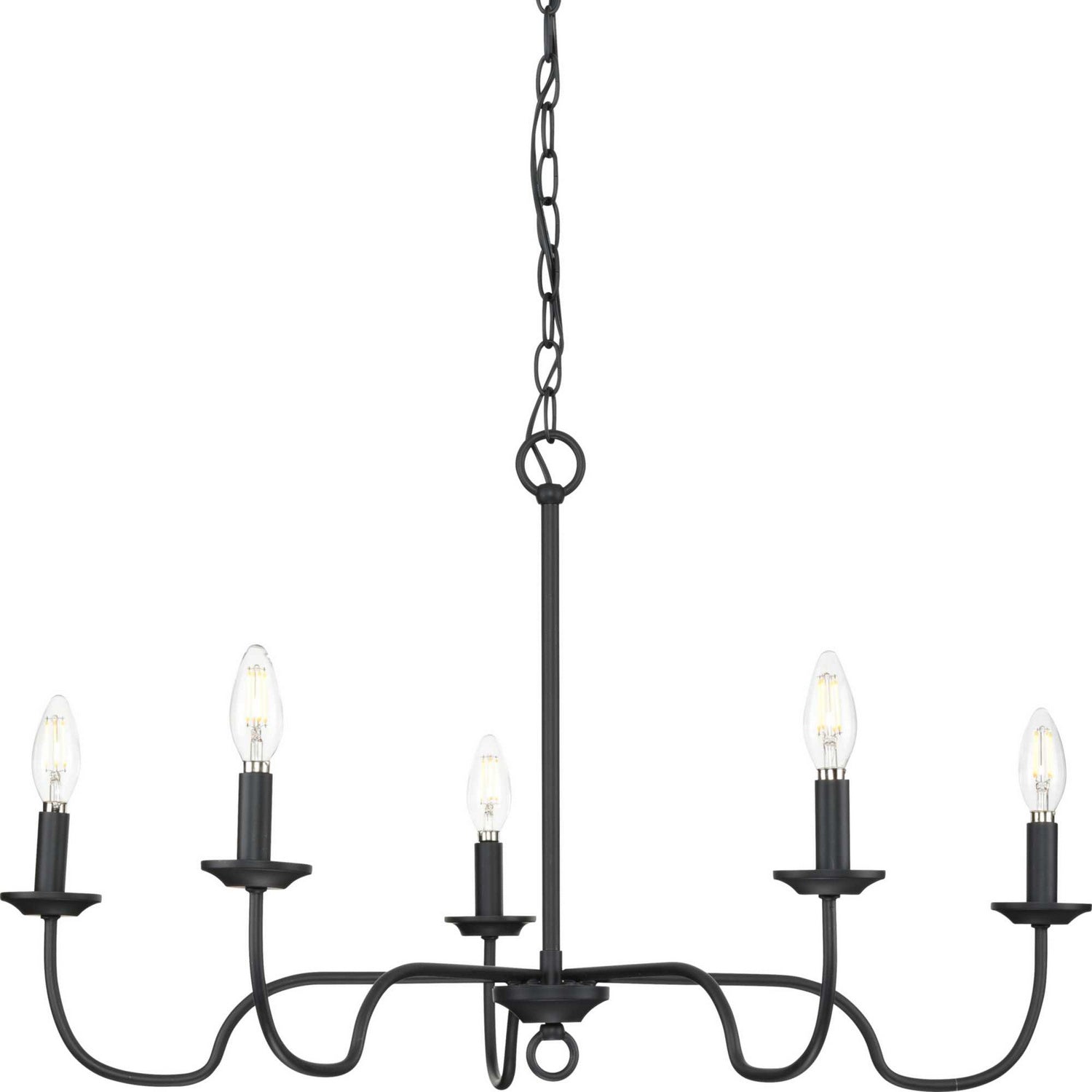 Progress Lighting - P400291-31M - Five Light Chandelier - Canebrake - Matte Black