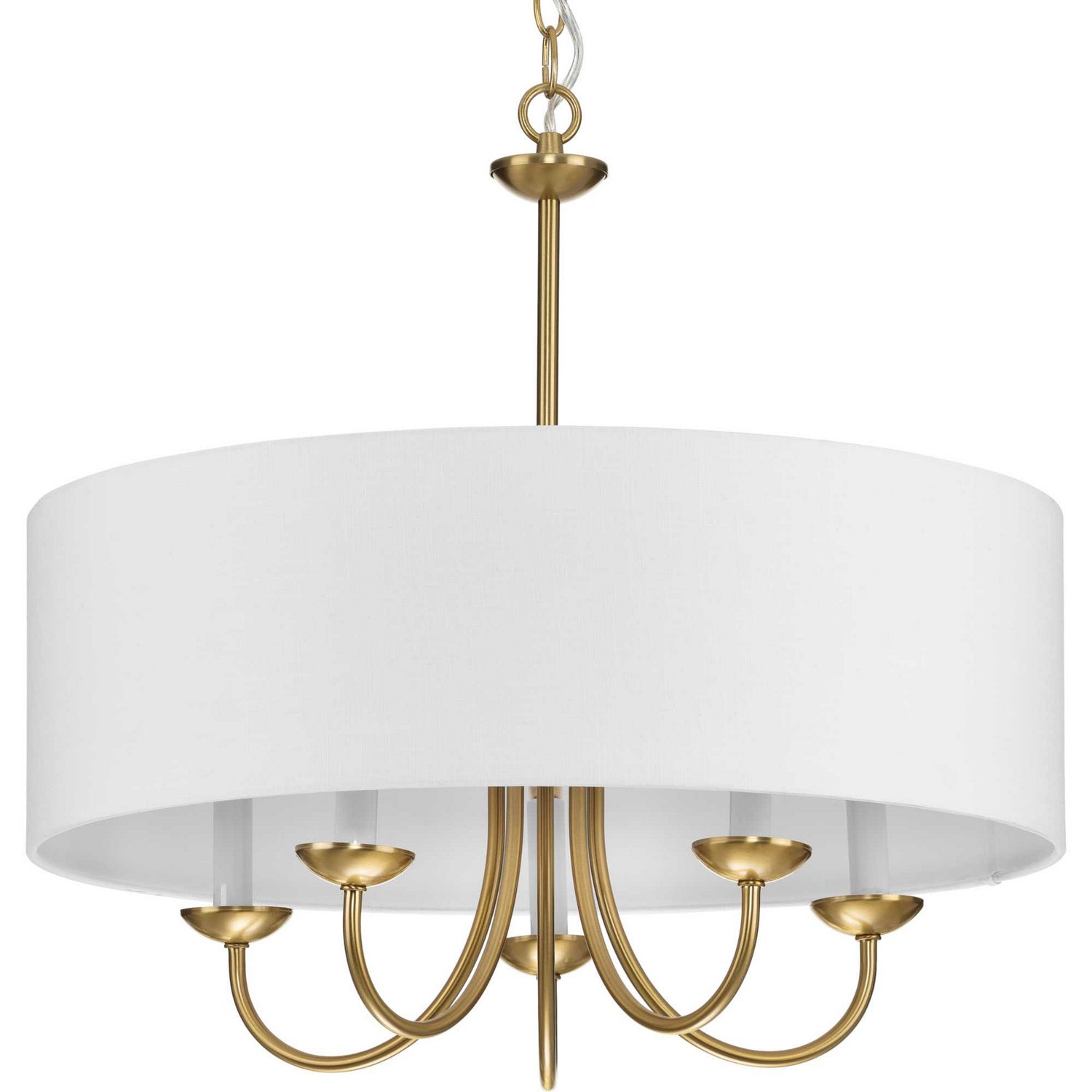 Progress Lighting - P4217-109 - Five Light Chandelier - Drum Shade - Brushed Bronze