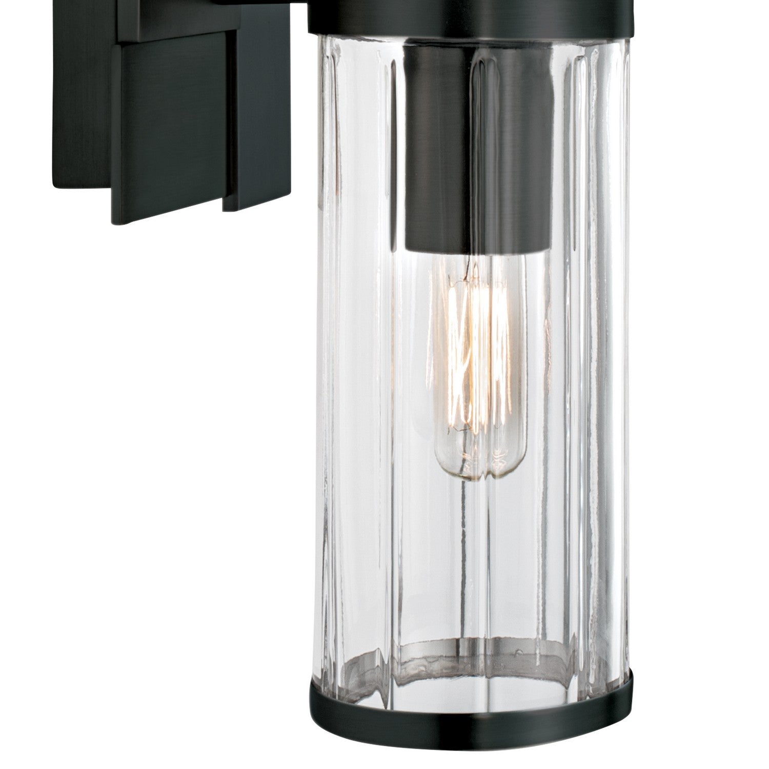 Norwell Lighting - 8149-MB-CL - Two Light Wall Sconce - Stripe - Matte Black