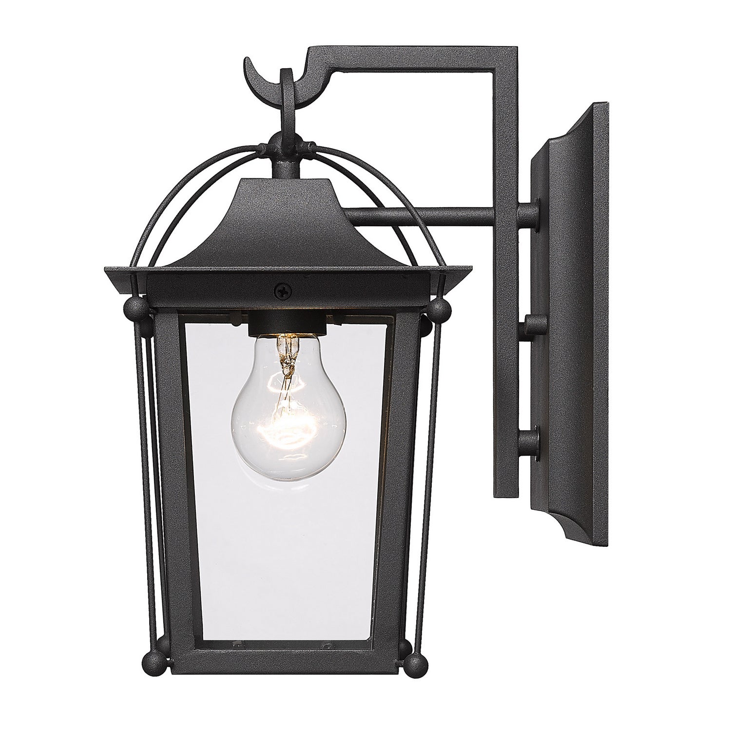 Golden - 4305-OWL NB-CLR - Three Light Outdoor Wall Sconce - Brigham - Natural Black