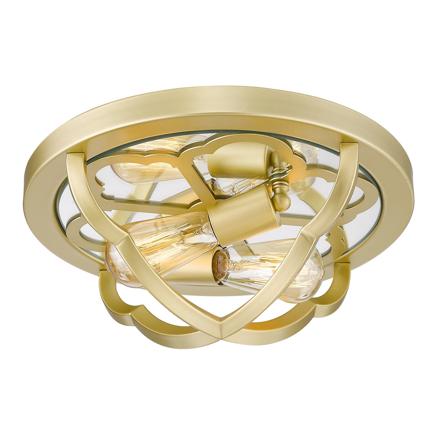 Golden - 5926-FM OG - Two Light Flush Mount - Saxon OG - Olympic Gold