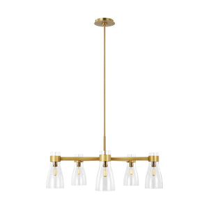 Visual Comfort Studio - AEC1005BBS - Five Light Chandelier - Moritz - Burnished Brass