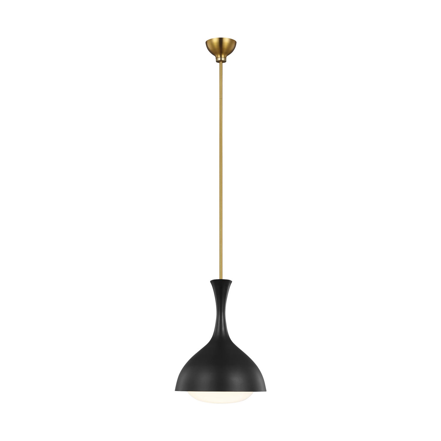 Visual Comfort Studio - AEP1011BBSMBK - One Light Pendant - Lucerne - Midnight Black and Burnished Brass