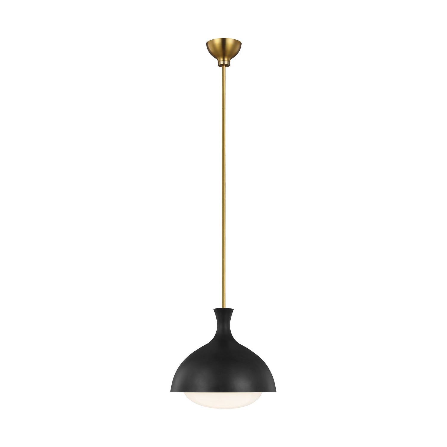 Visual Comfort Studio - AEP1021BBSMBK - One Light Pendant - Lucerne - Midnight Black and Burnished Brass