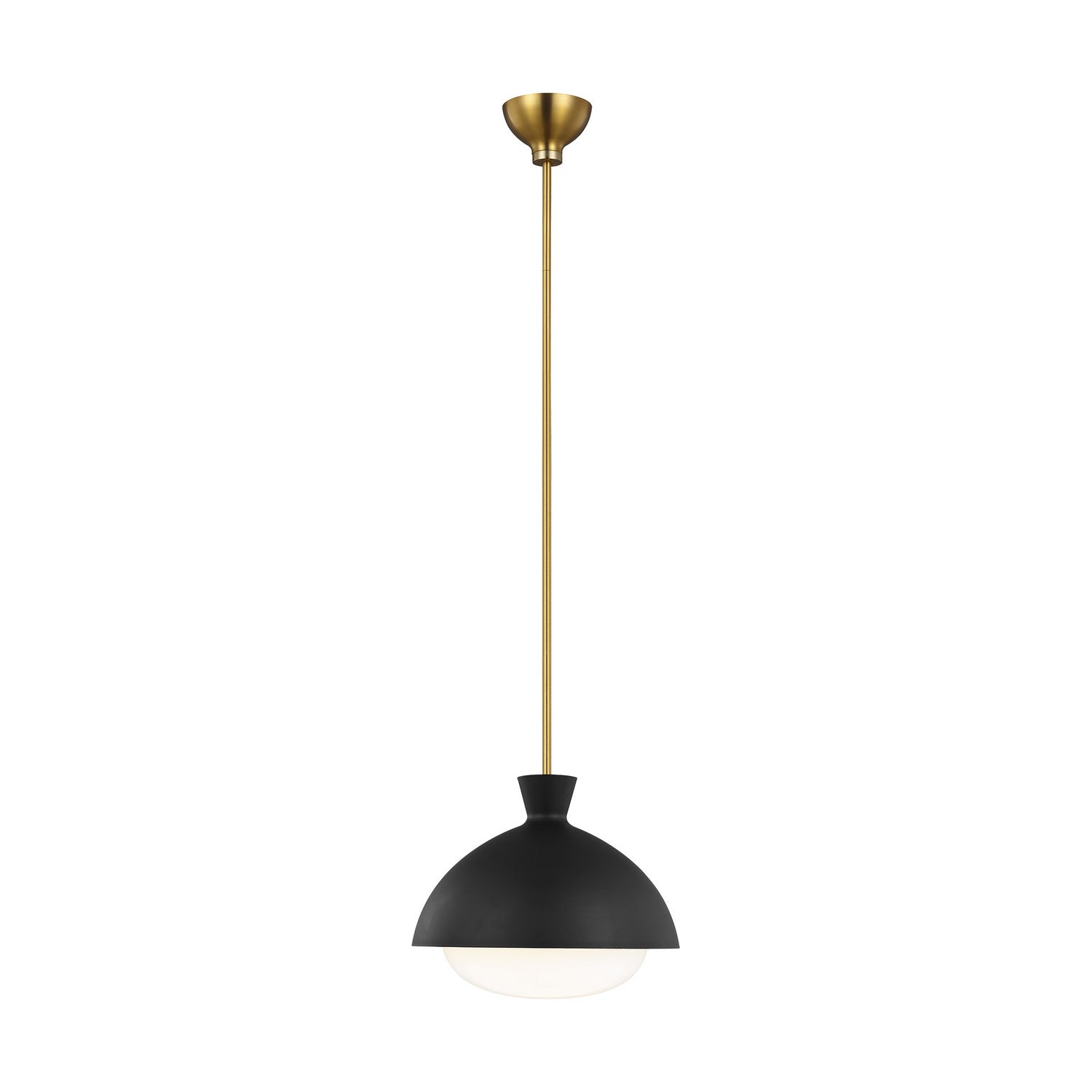 Visual Comfort Studio - AEP1031BBSMBK - One Light Pendant - Lucerne - Midnight Black and Burnished Brass