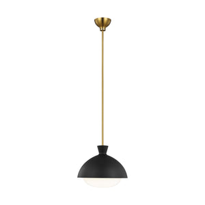 Visual Comfort Studio - AEP1031BBSMBK - One Light Pendant - Lucerne - Midnight Black and Burnished Brass