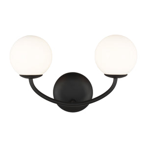 Visual Comfort Studio - AEV1012MBK - Two Light Vanity - Galassia - Midnight Black