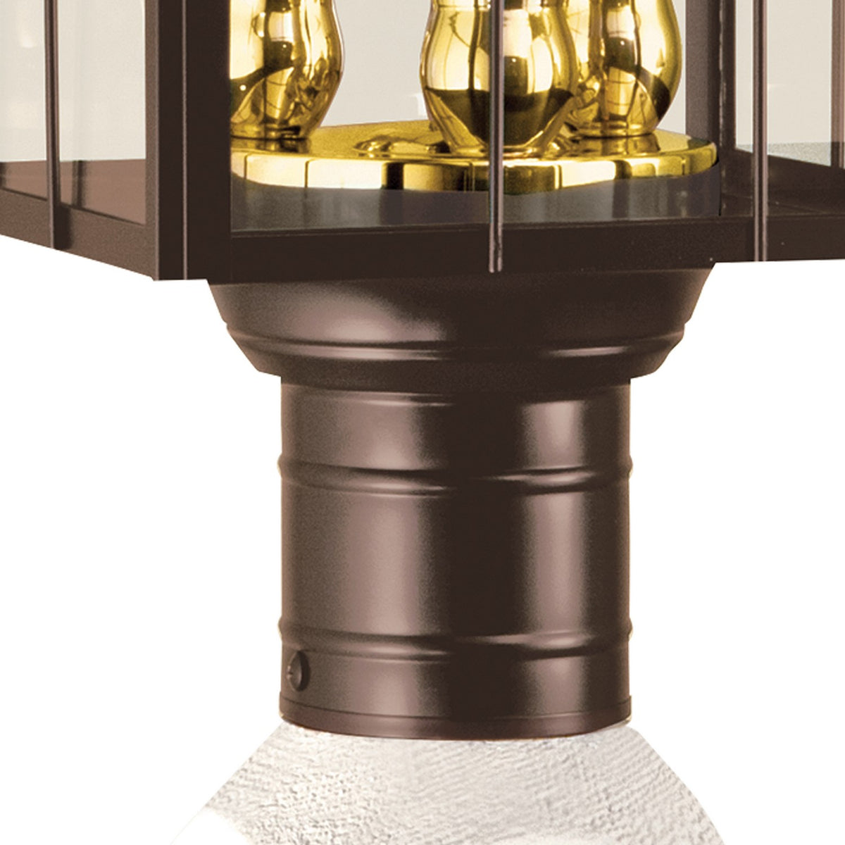 Norwell Lighting - 1056-BR-CL - Three Light Post Mount - American Heritage - Bronze