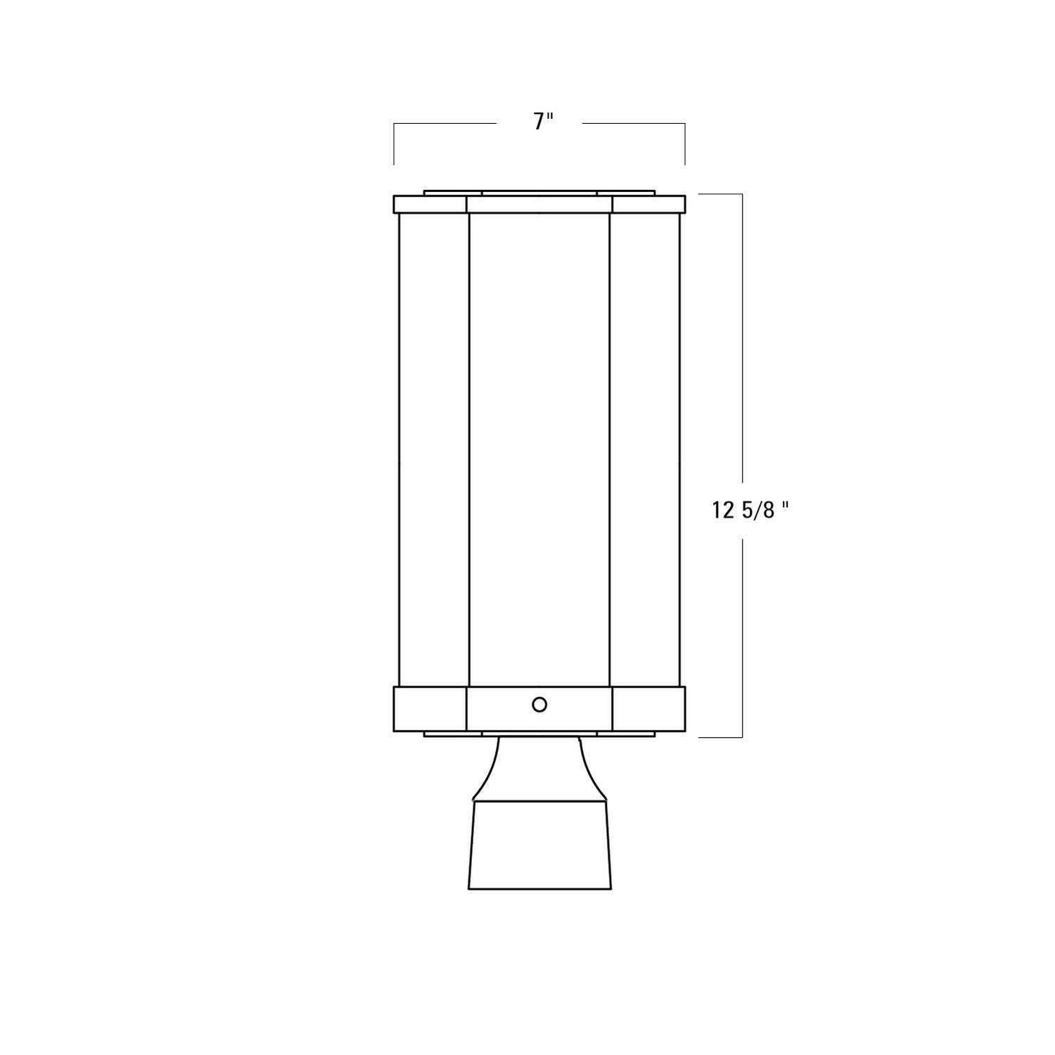 Norwell Lighting - 1177-MB-WAV - One Light Post Mount - Polygon - Matte Black