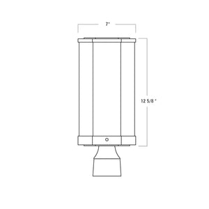 Norwell Lighting - 1177-MB-WAV - One Light Post Mount - Polygon - Matte Black