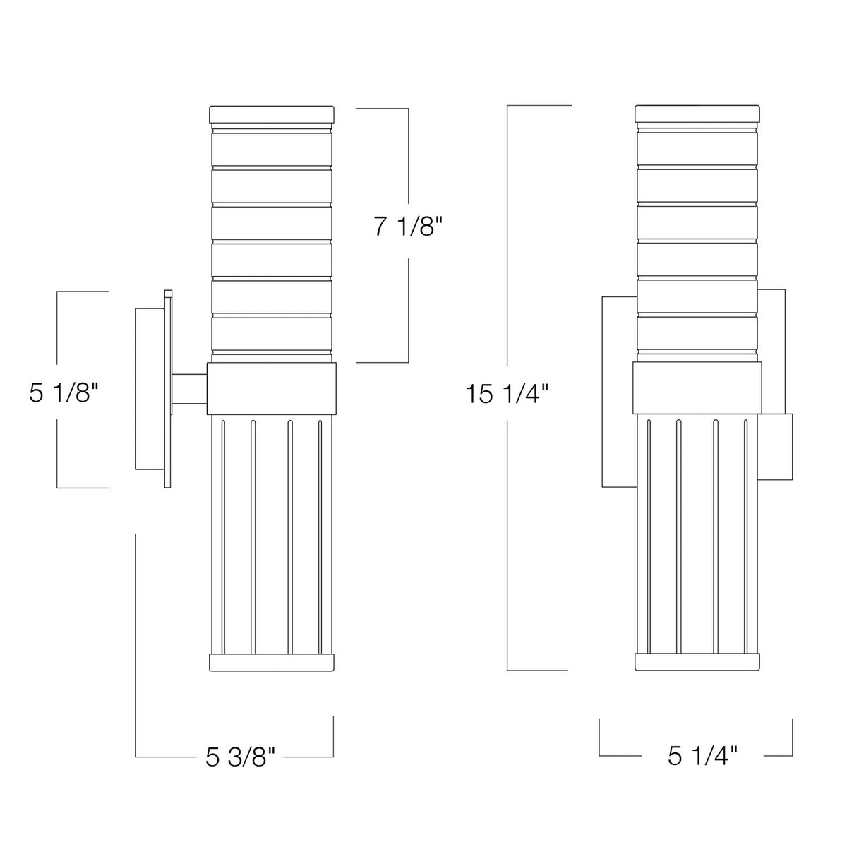 Norwell Lighting - 8149-SB-CL - Two Light Wall Sconce - Stripe - Satin Brass