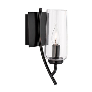 Norwell Lighting - 8153-ADB-CL - One Light Wall Sconce - Tulip - Acid Dipped Black