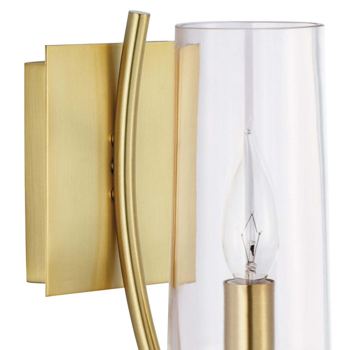 Norwell Lighting - 8153-SB-CL - One Light Wall Sconce - Tulip - Satin Brass