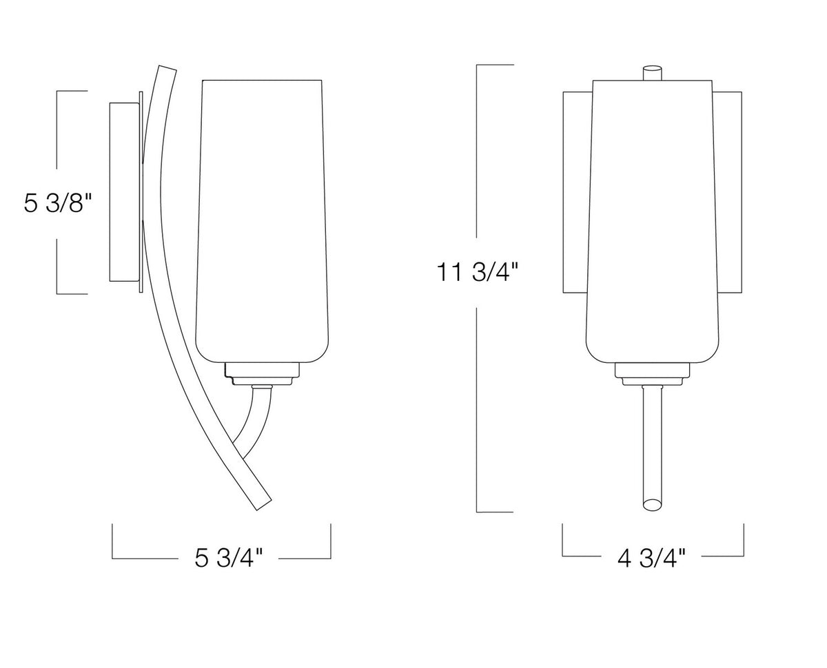 Norwell Lighting - 8153-SB-CL - One Light Wall Sconce - Tulip - Satin Brass