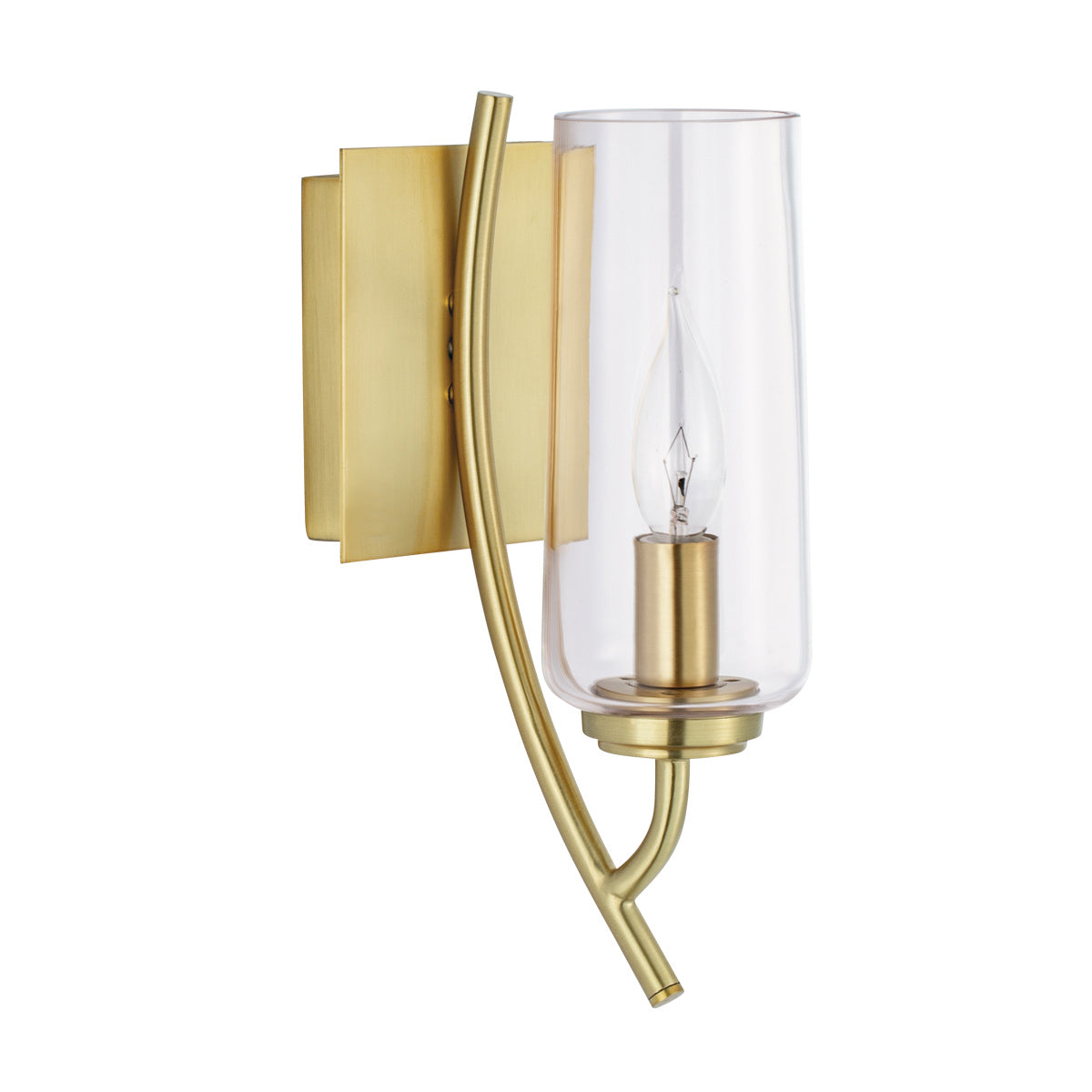 Norwell Lighting - 8153-SB-CL - One Light Wall Sconce - Tulip - Satin Brass