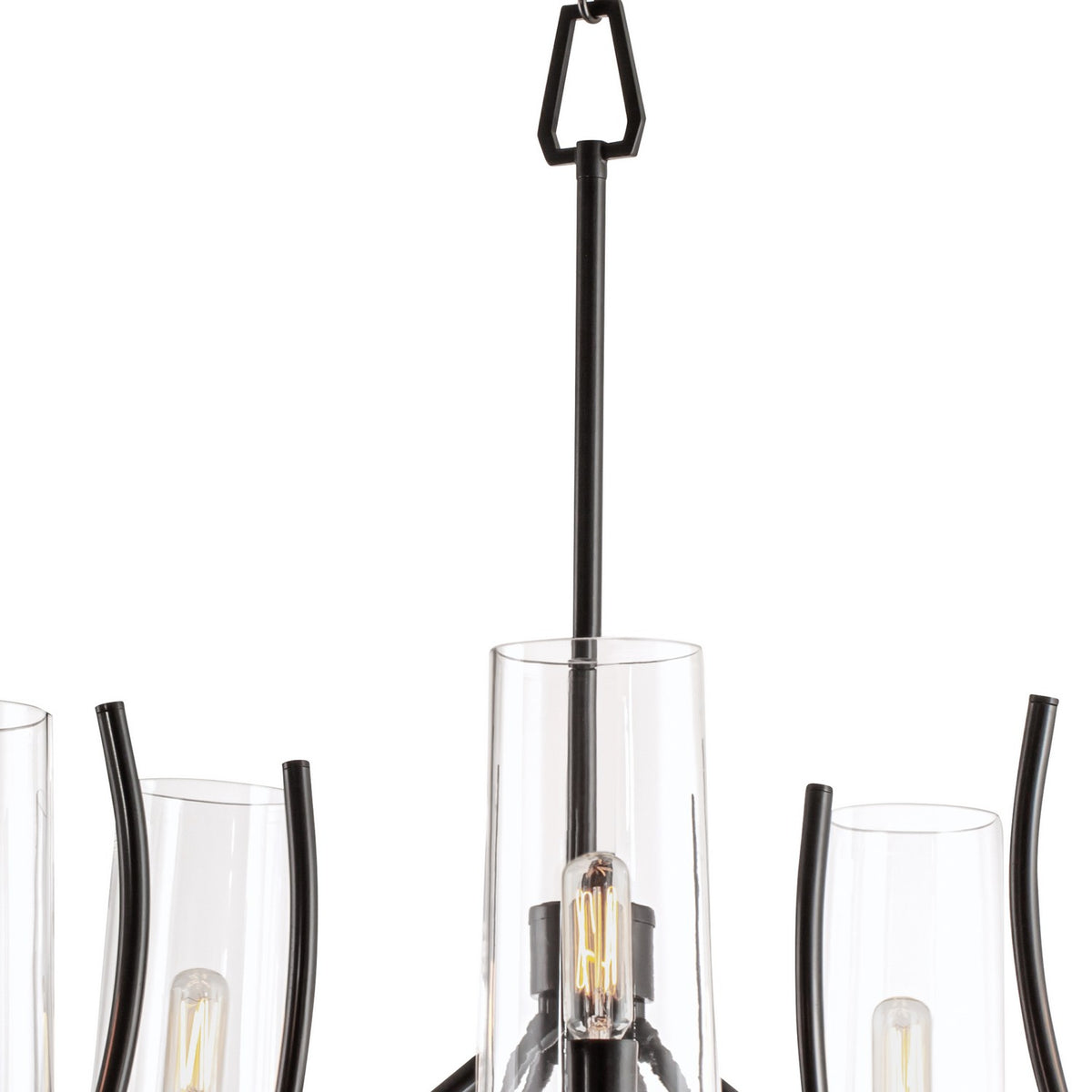 Norwell Lighting - 8154-ADB-CL - Five Light Chandelier - Tulip - Acid Dipped Black