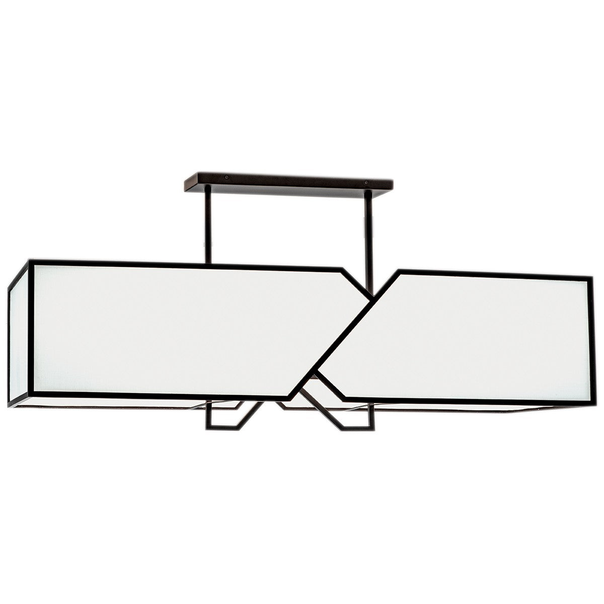 Norwell Lighting - 8171-MB-WS - Six Light Linear Chandelier - Moiselle - Matte Black