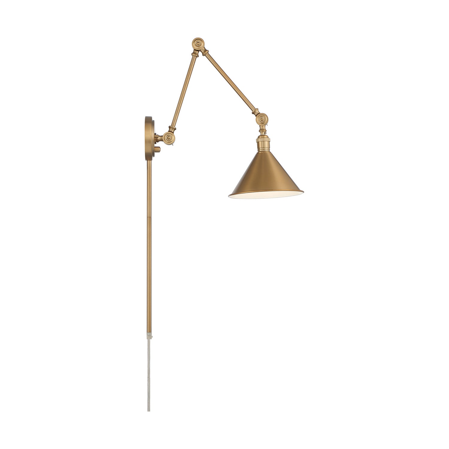 Nuvo Lighting - 60-7361 - One Light Swing Arm Wall Lamp - Delancey - Burnished Brass