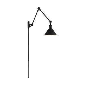 Nuvo Lighting - 60-7363 - One Light Swing Arm Wall Lamp - Delancey - Matte Black