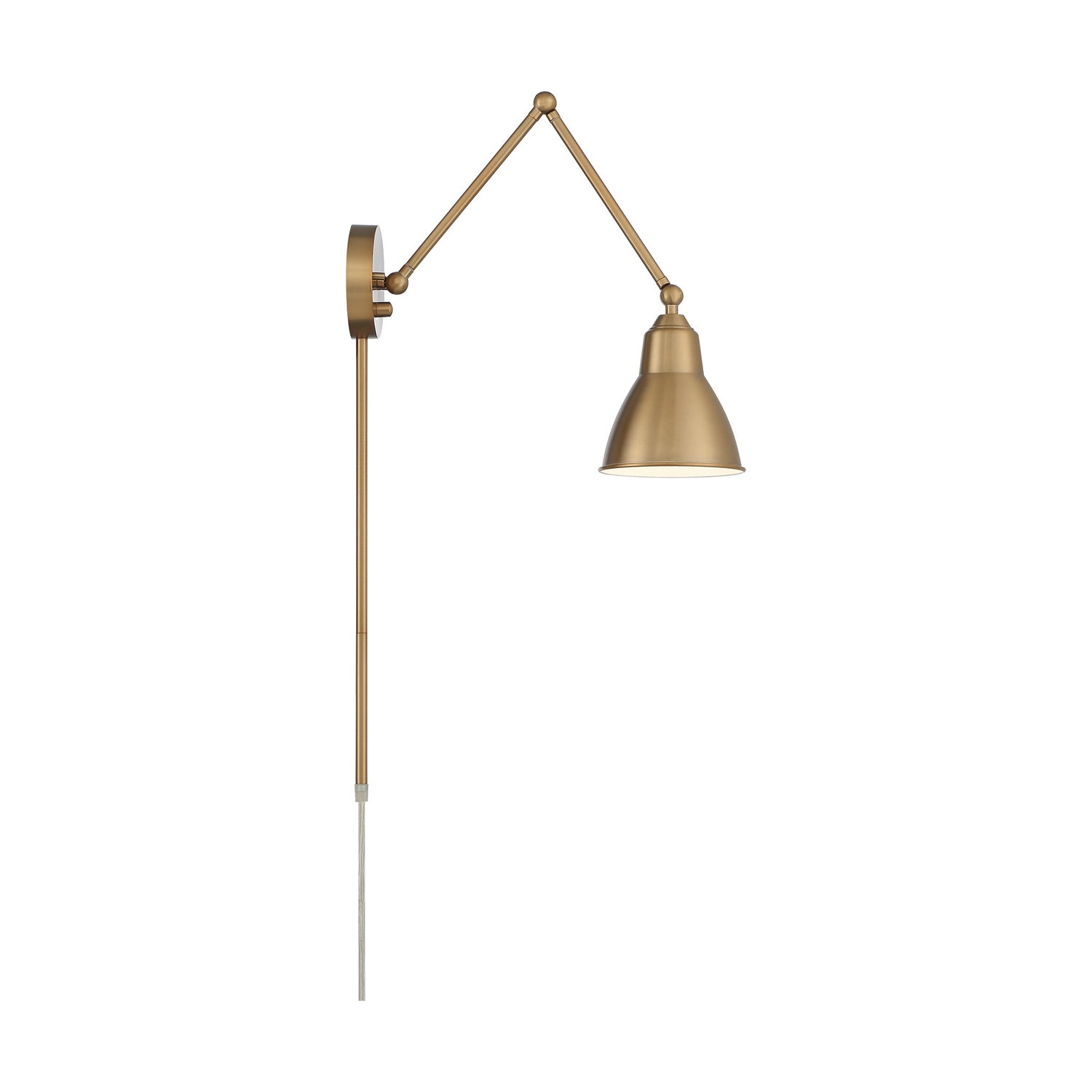 Nuvo Lighting - 60-7364 - One Light Swing Arm Wall Lamp - Fulton - Burnished Brass