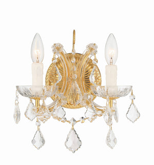 Crystorama - 4472-GD-CL-I - Two Light Wall Sconce - Maria Theresa - Gold