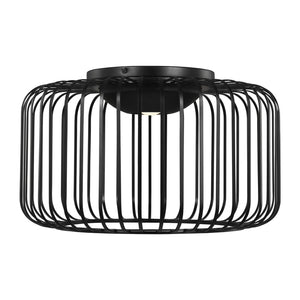 Visual Comfort Modern - 700FMKAI15B-LED930 - LED Flush Mount - Kai - Nightshade Black