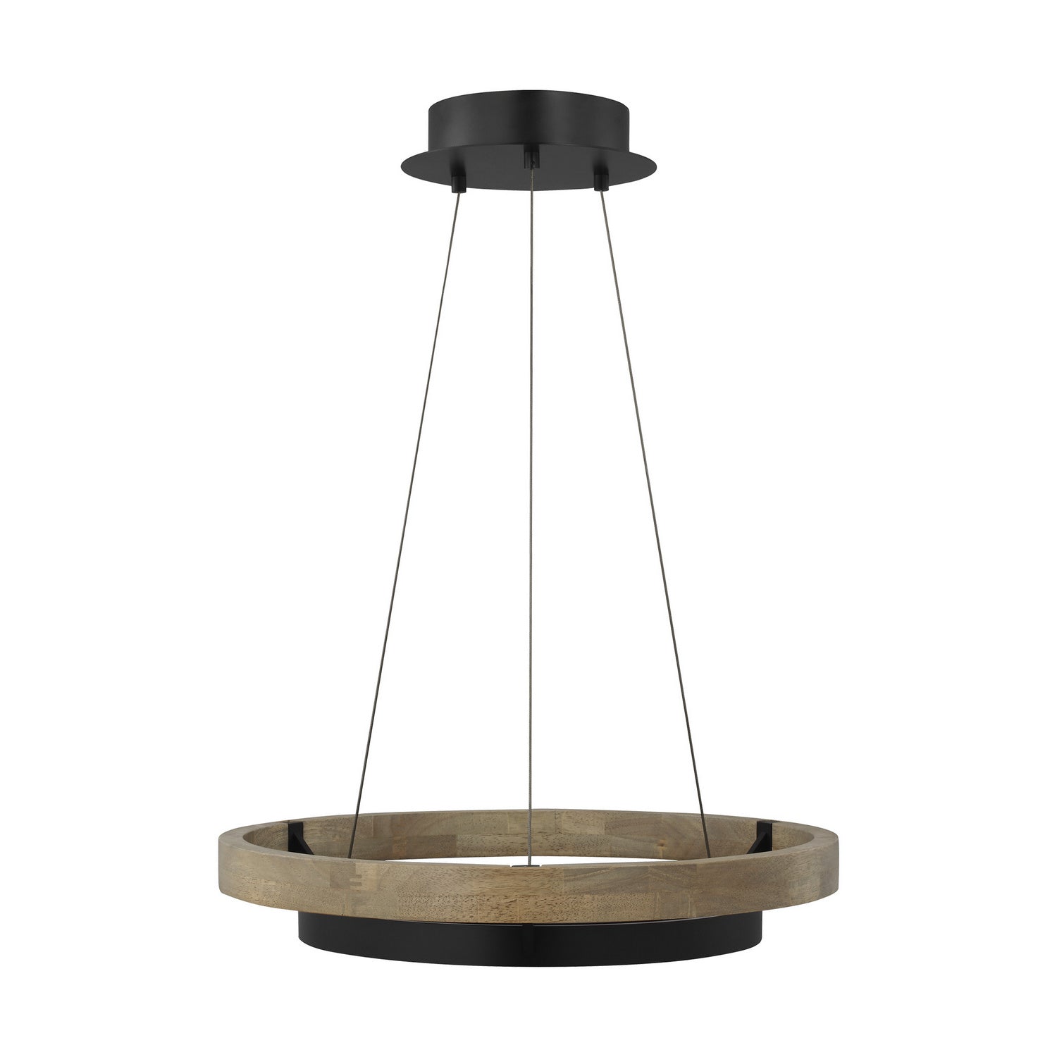 Visual Comfort Modern - 700GRC24BW-LED930 - LED Chandelier - Grace - Matte Black/Weathered Oak Wood